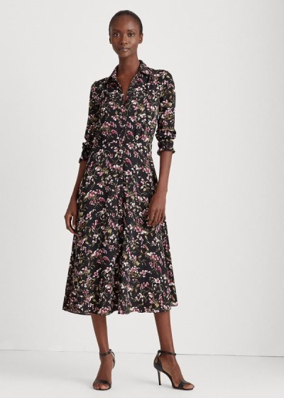 Women's Ralph Lauren Floral Crepe Dresses | 560142PND